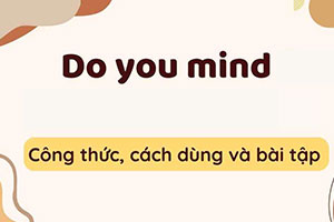 Do you mind if I: 2 cách trả lời + 4 bài tập